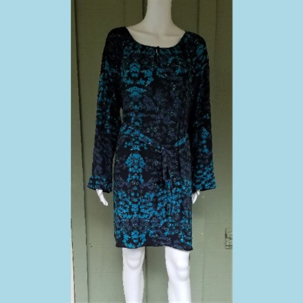 NWT COLLECTIVE CONCEPTS Teal Black Floral Dress XL